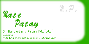 mate patay business card